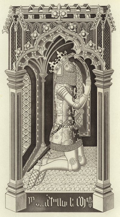 Edward III, asi 1355, z kaple svatého Štěpána, Westminster od Henry Shaw