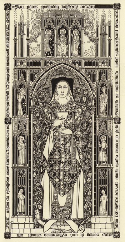 Vyřezávaná deska, c 1350 od Henry Shaw