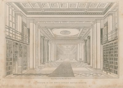 Interiér Královské knihovny, Britské muzeum od Henry Shaw