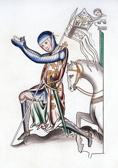Rytíř, konec 12. století, 1843. od Henry Shaw