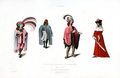 Pánské šaty, c1480, 1843. od Henry Shaw