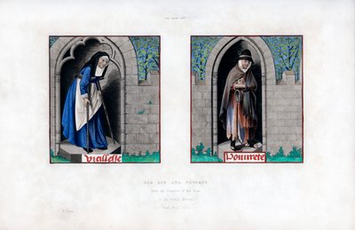 Stáří a chudoba, c1480, 1843. od Henry Shaw