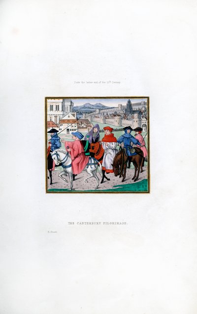 Canterburská pouť, konec 15. století, 1843. od Henry Shaw