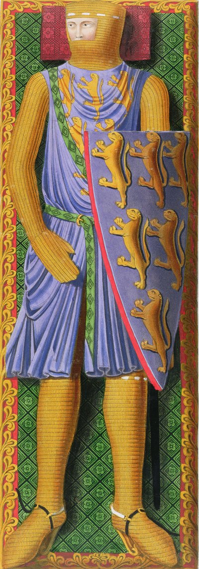 William Longespee, 1. hrabě ze Salisbury († 1226) po rukopisu v polovině 13. století v knihovně Cambridgeské univerzity od Henry Shaw