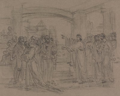 Kristus v chrámu od Henry Singleton