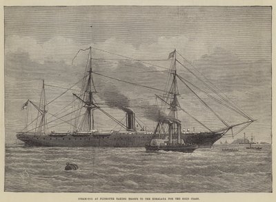 Steam-Tug v Plymouthu odvážející jednotky do Himálaje na Gold Coast od Henry Spernon Tozer