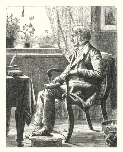 Otec čte Bibli (rytina) od Henry Stacey (after) Marks