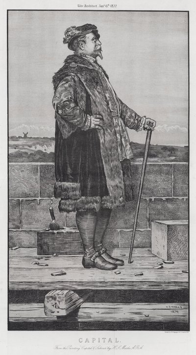 kapitál (rytina) od Henry Stacey (after) Marks