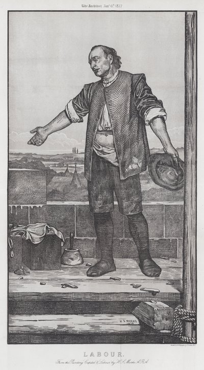 práce (rytina) od Henry Stacey (after) Marks