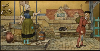 The Schoolboy, plaketa zobrazující ilustrace ze Shakespeares Seven Ages, Minton ware, Staffordshire, 1874 (smaltované hliněné nádobí) od Henry Stacey after Marks