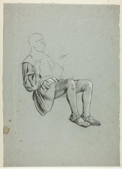 Nedokončená skica sedícího muže od Henry Stacy Marks