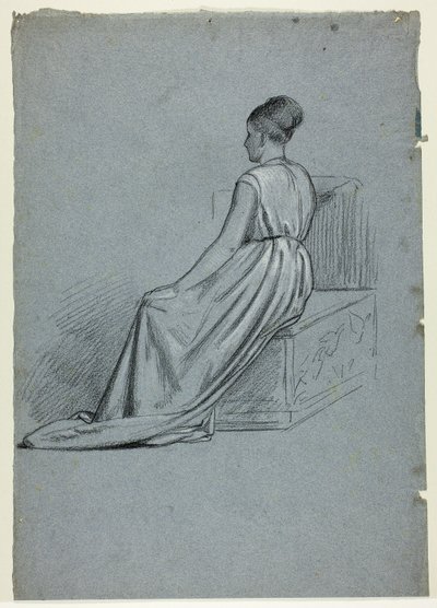 Sedící žena s pohledem doleva od Henry Stacy Marks