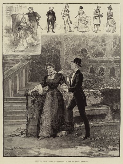 Sketches from Lords and Commons, v Haymarket Theatre od Henry Stephen Ludlow