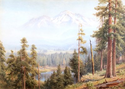 Shasta - Sněhové mraky, Kalifornie, asi 1910 (akvarel) od Henry Sutton Palmer