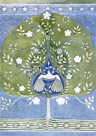 Design pro aplikovaného a vyšívaného portiéra Vol XIV z časopisu `The Studio`, hospoda. 1898 od Henry Taylor Wyse