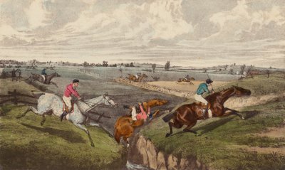 Steeple-Chase (barevné lito) od Henry Thomas (after) Alken