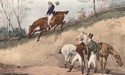 Mytton spadne "vysoko jako dům" (litografie) od Henry Thomas (after) Alken