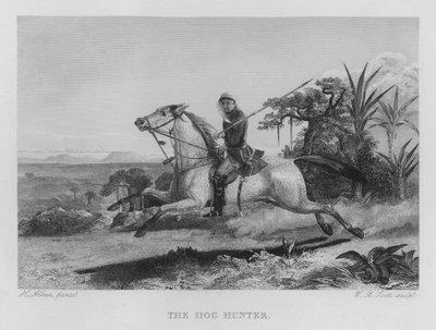 The Hog Hunter (rytina) od Henry Thomas (after) Alken