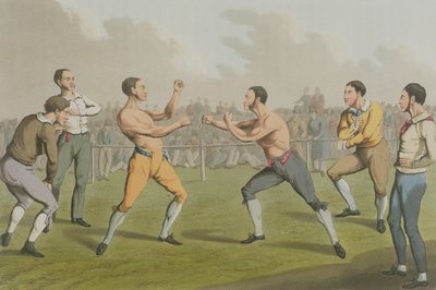A Prize Fight, akvatinovaný I. Clarkem, hospoda. Thomas McLean, 1820 (akvatinta) od Henry Thomas Alken
