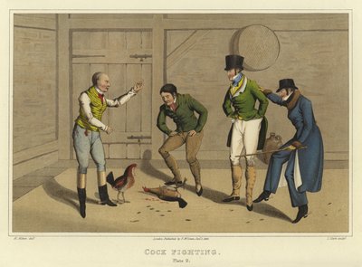 kohoutí zápasy (chromolitho) od Henry Thomas Alken