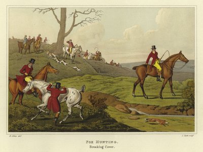 Lov lišek (chromolitho) od Henry Thomas Alken