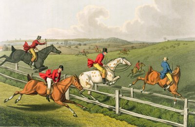 Lov na lišku, akvatinovaný I. Clarkem, hospoda. Thomas McLean, 1820 (akvatinta) od Henry Thomas Alken