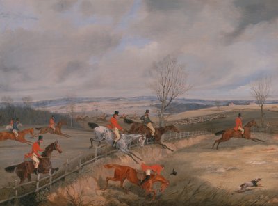 Hunting Scene: Drawing the Cover, ca. 1840. od Henry Thomas Alken