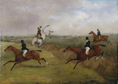 The Grand Leicestershire Steeplechase, 12. března 1829: Poslední pád Dicka Christiana – běžně nazývaný „A Header“ od Henry Thomas Alken