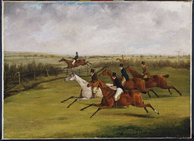 The Grand Leicestershire Steeplechase, 12. března 1829: The Field Becomes Select od Henry Thomas Alken