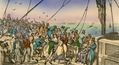 The Pleasures of a Margate Steam Packet, 1838 od Henry Thomas Alken