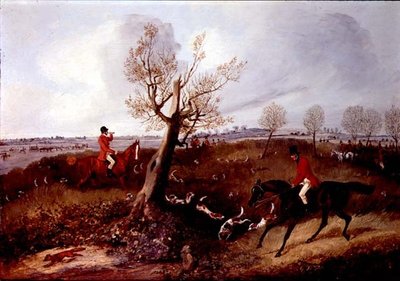 Zobrazit Halloo (jeden ze sady čtyř) (olej na plátně) od Henry Thomas Alken