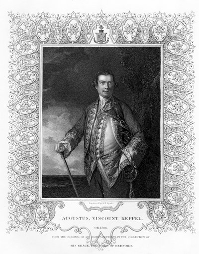 Augustus Keppel, vikomt Keppel, 1725-1786, 19. století. od Henry Thomas Ryall