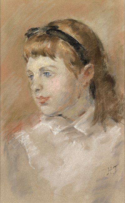 Head of a Girl, cca 1920 (pastel na papíře) od Henry Tonks