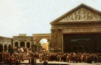 Hráči na pódiu v Oberammergau Passion Play, 1922. od Henry Traut
