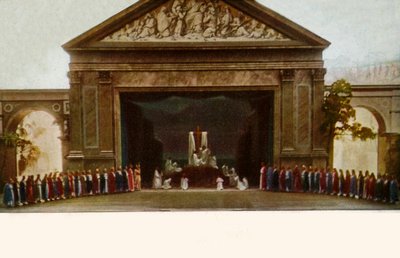 Uctění kříže, s chórem, 1922. od Henry Traut