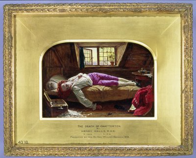 Smrt Chattertona, kolem roku 1856 od Henry Wallis