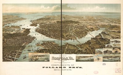 Panorama Norfolku a okolí 1892. od Henry Wellge