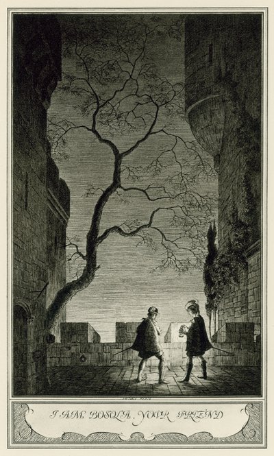 Vévodkyně z Malfi od Johna Webstera: Jsem Bosola, váš přítel (litho) od Henry Weston Keen