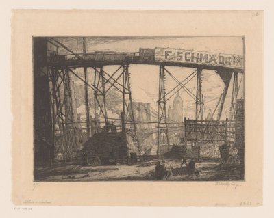Pohled na New York z dílny od Henry Wilfrid Deville (signed by artist)