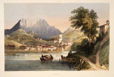 Renteria, z Náčrtů scenérie v baskických provinciích Španělska, s výběrem národní hudby?, hospoda. 1838 (ručně kolorovaná rytina) od Henry Wilkinson