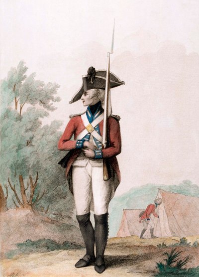 Foot Soldier, c.1791 (tehovaná rytina) od Henry William (after) Bunbury