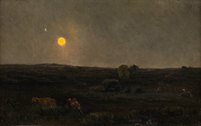 Úplněk, Pikardie (olej na papíře) od Henry William Banks Davis