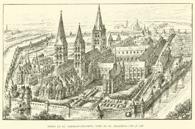 Opatství St Germain-des-Pres, doba svatého Ignáce (rytina) od Henry William Brewer