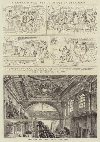 Tesařská hala, nyní v demolici od Henry William Brewer