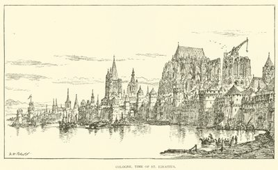 Kolín nad Rýnem, doba svatého Ignáce (rytina) od Henry William Brewer