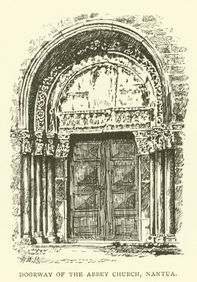 Dveře opatského kostela v Nantua (rytina) od Henry William Brewer