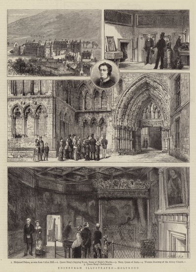 Edinburgh Illustrated, Holyrood od Henry William Brewer