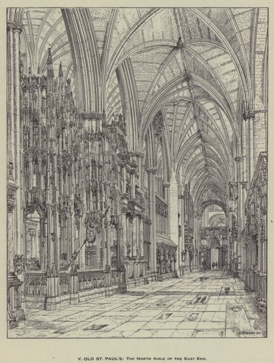 Old St Pauls, Severní ulička East Endu od Henry William Brewer