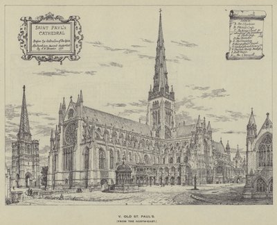 Old St Pauls, ze severovýchodu od Henry William Brewer