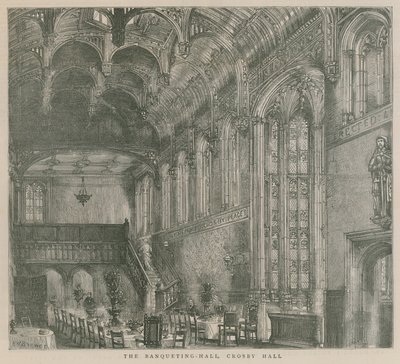 Banketní sál, Crosby Hall, Londýn od Henry William Brewer